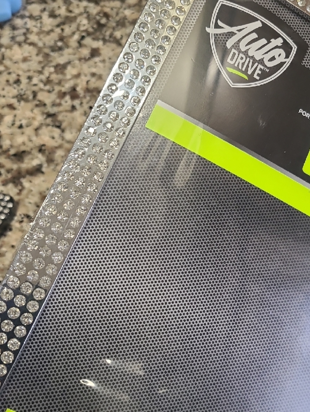 NEW Set - Rhinestone License Plate Frame - Silver And Black Bling - Picture 5 of 7